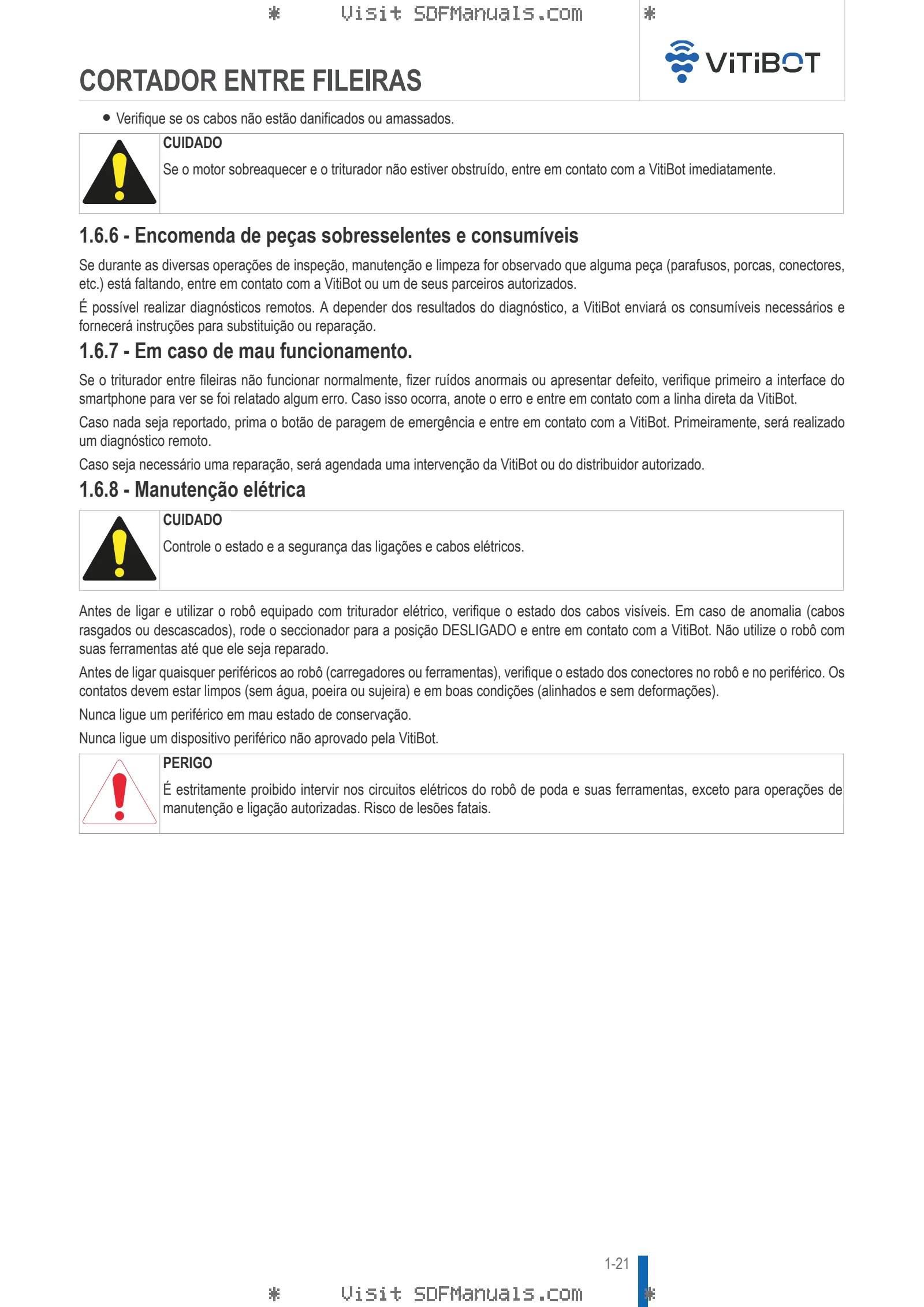 Manual do operador: INTERVINE MOWER – sample manual page 4