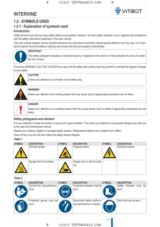 Operator's manual: INTERVINE – sample manual page 1