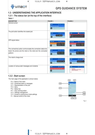 Operator's manual: USER INTERFACE – sample manual page 1