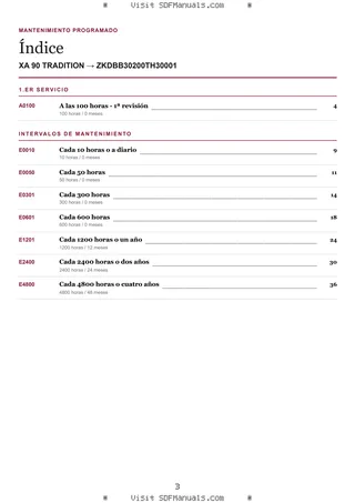 Mantenimiento programado: XA 90 TRADITION → ZKDBB30200TH30001 – maintenance schedule sample
