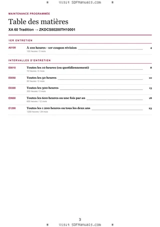 Maintenance programmée: XA 60 Tradition → ZKDCS80200TH10001 – maintenance schedule sample