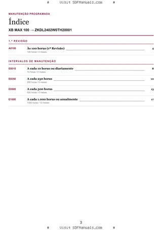 Manutenção programada: XB MAX 100 → ZKDL2402W0TH20001 – maintenance schedule sample