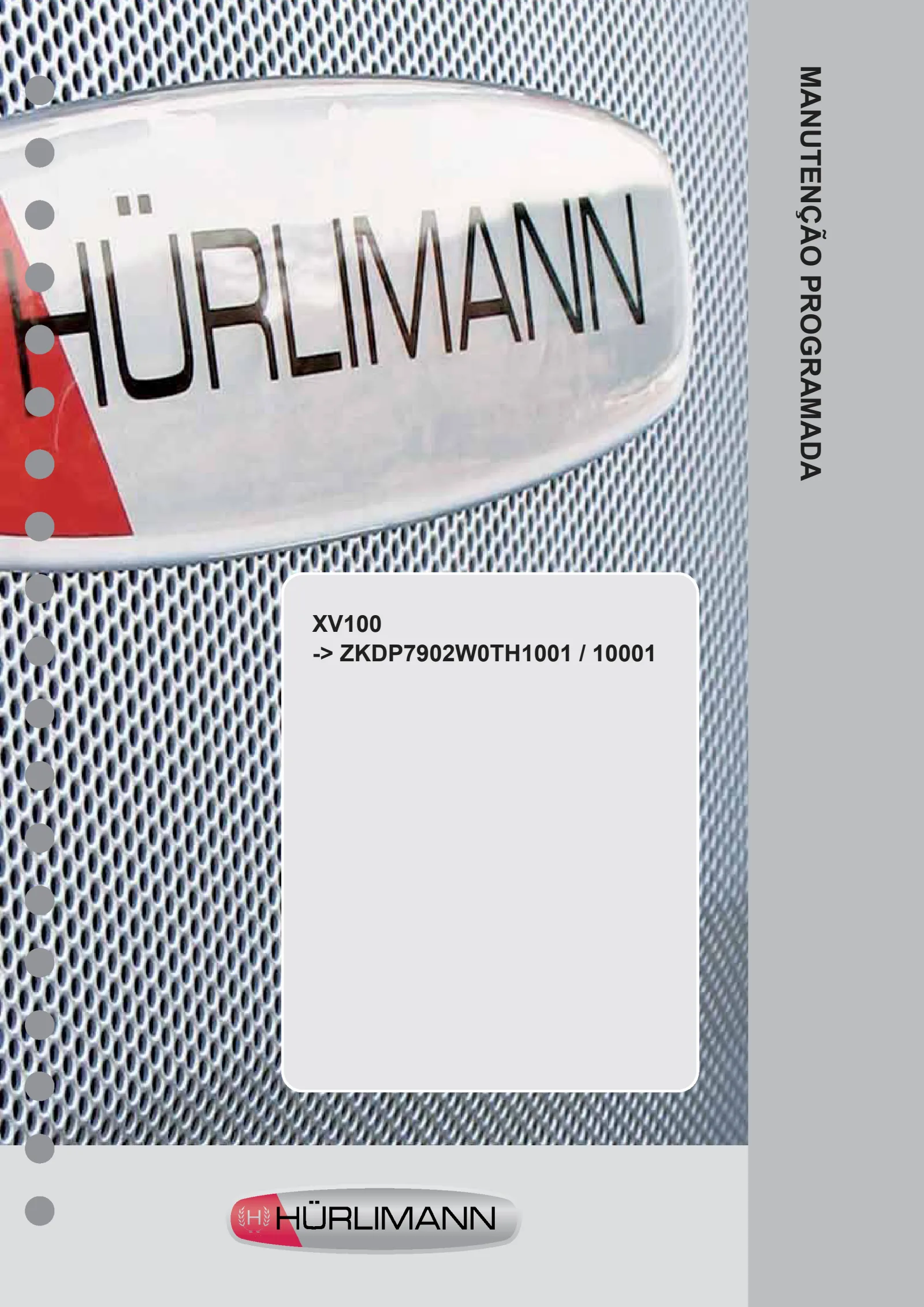 Manutenção programada: XV100 → ZKDP7902W0TH1001 / 10001 – maintenance schedule cover