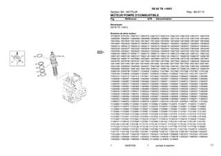 Catalogue de pièces détachées: XB 85 TB → ZKDR2002W0TH05001 – parts catalogue sample 1