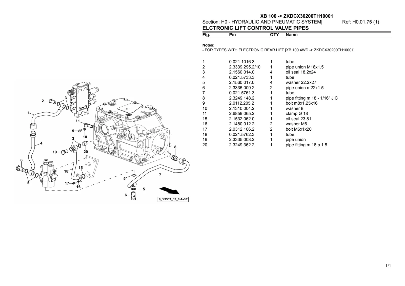 Parts Catalogue: XB 100 → ZKDCX30200TH10001 – parts catalogue sample 3