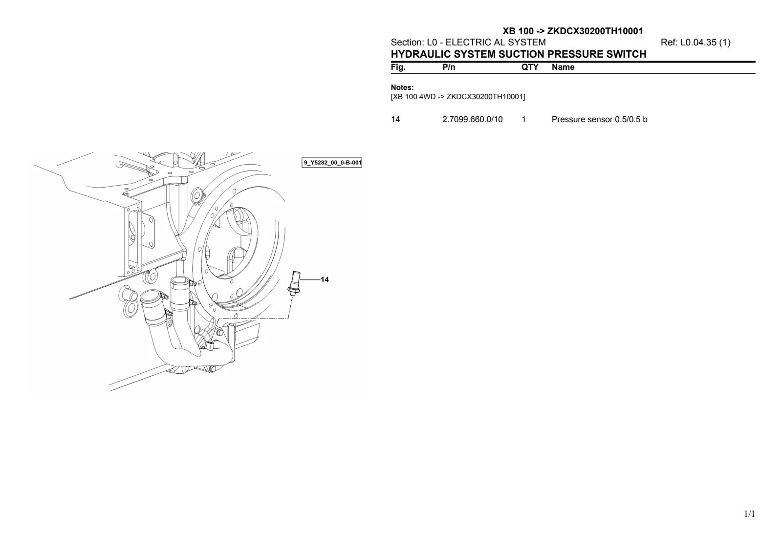 Parts Catalogue: XB 100 → ZKDCX30200TH10001 – parts catalogue sample 4