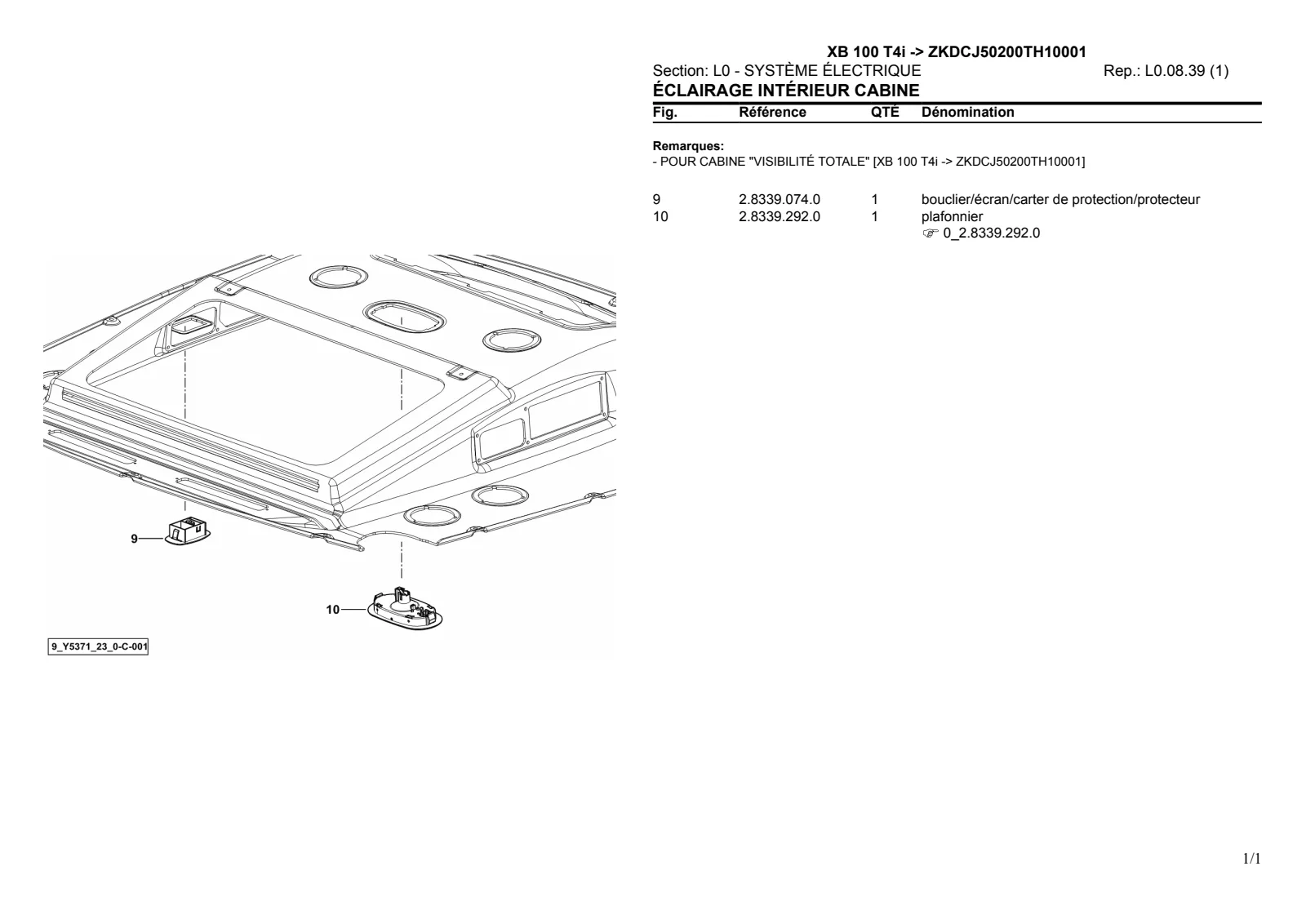 Catalogue de pièces détachées: XB 100 T4i → ZKDCJ50200TH10001 – parts catalogue sample 4