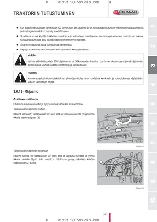 Käyttäjän opas: XL 185 HI-LEVEL DCR – sample manual page 1