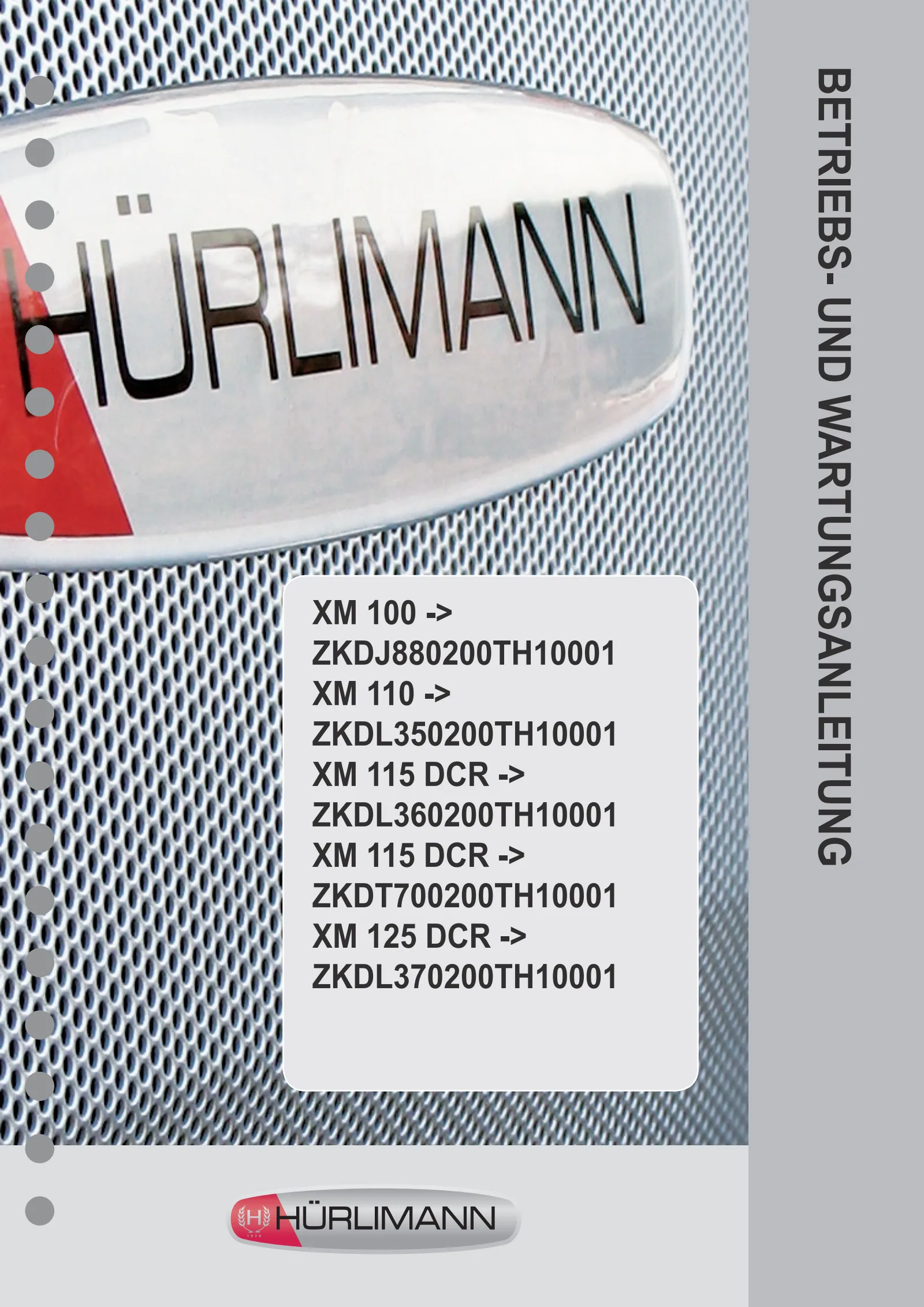 Betriebsanleitung: XM 100 → ZKDJ880200TH10001