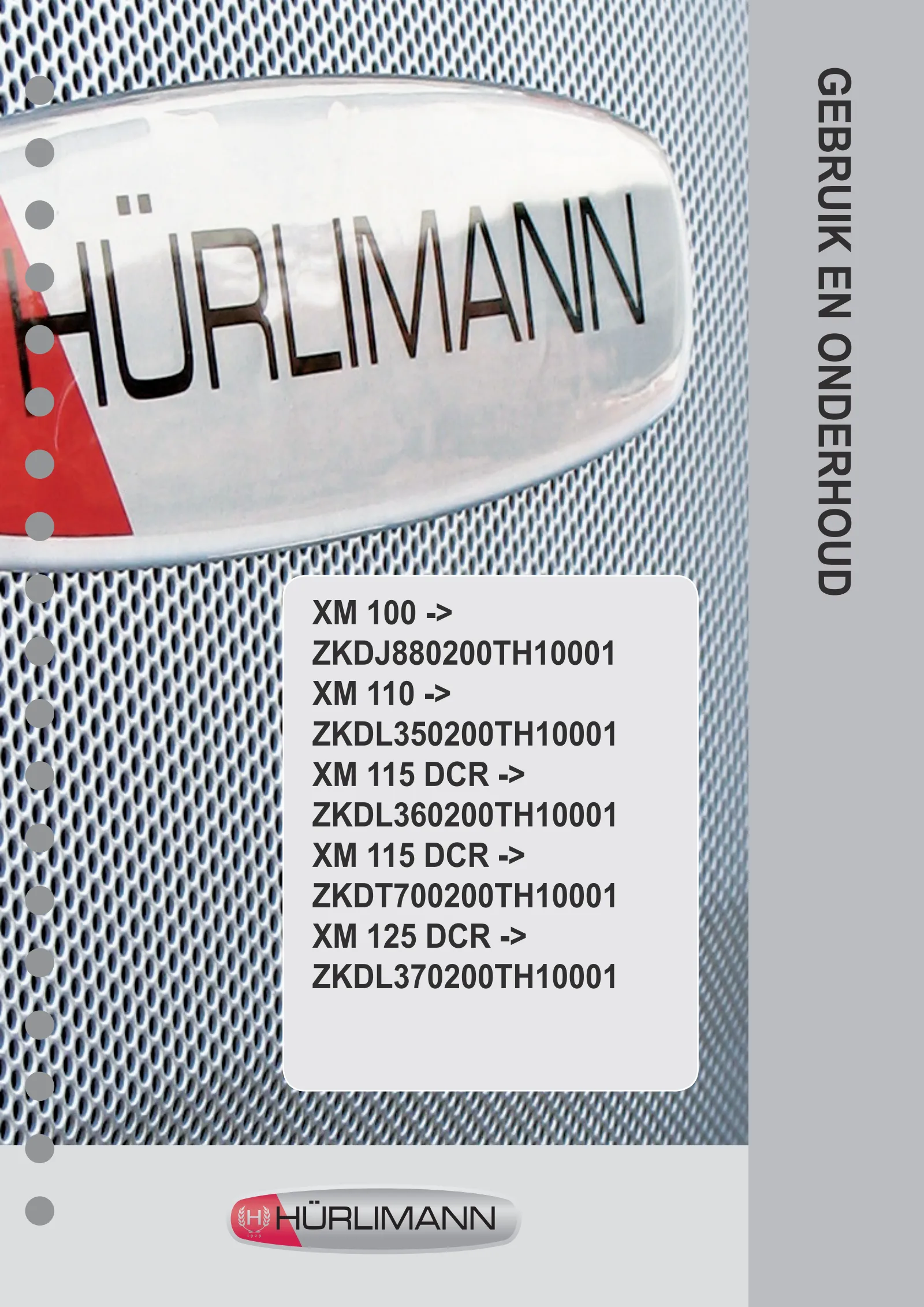 Bedieningshandleiding: XM 100 → ZKDJ880200TH10001