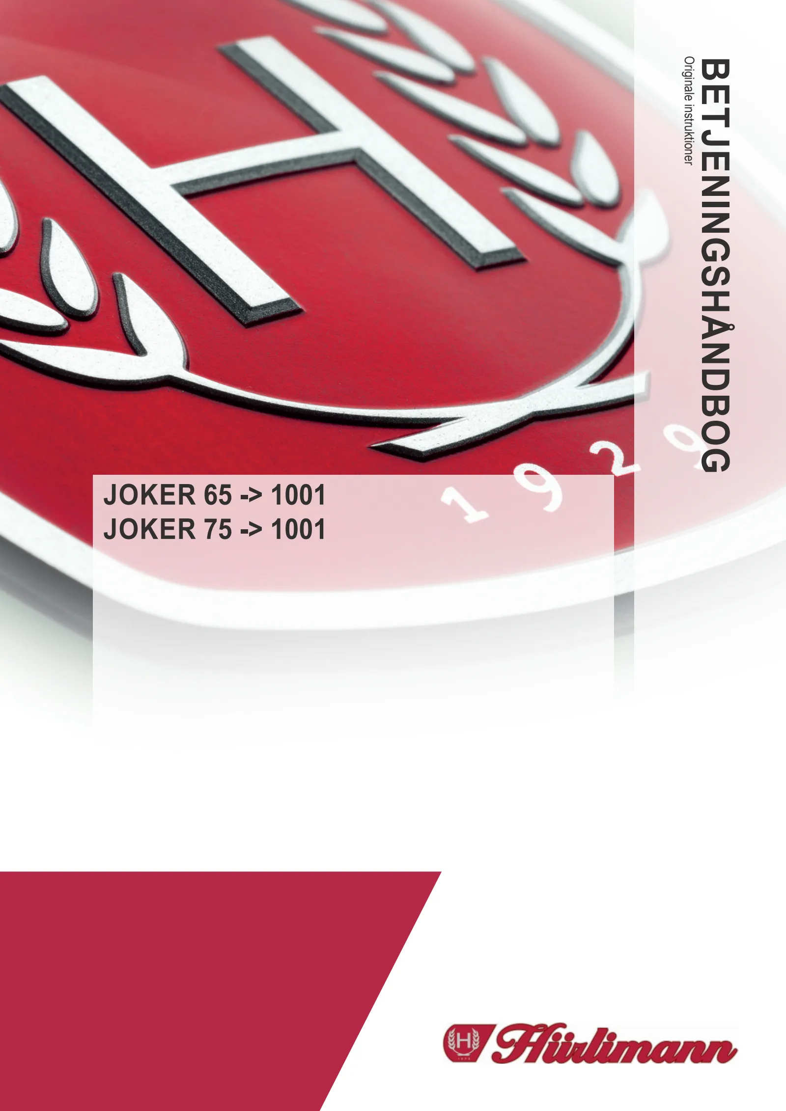 Betjeningshåndbog: JOKER 65 → ZKDR9502V0RH1001