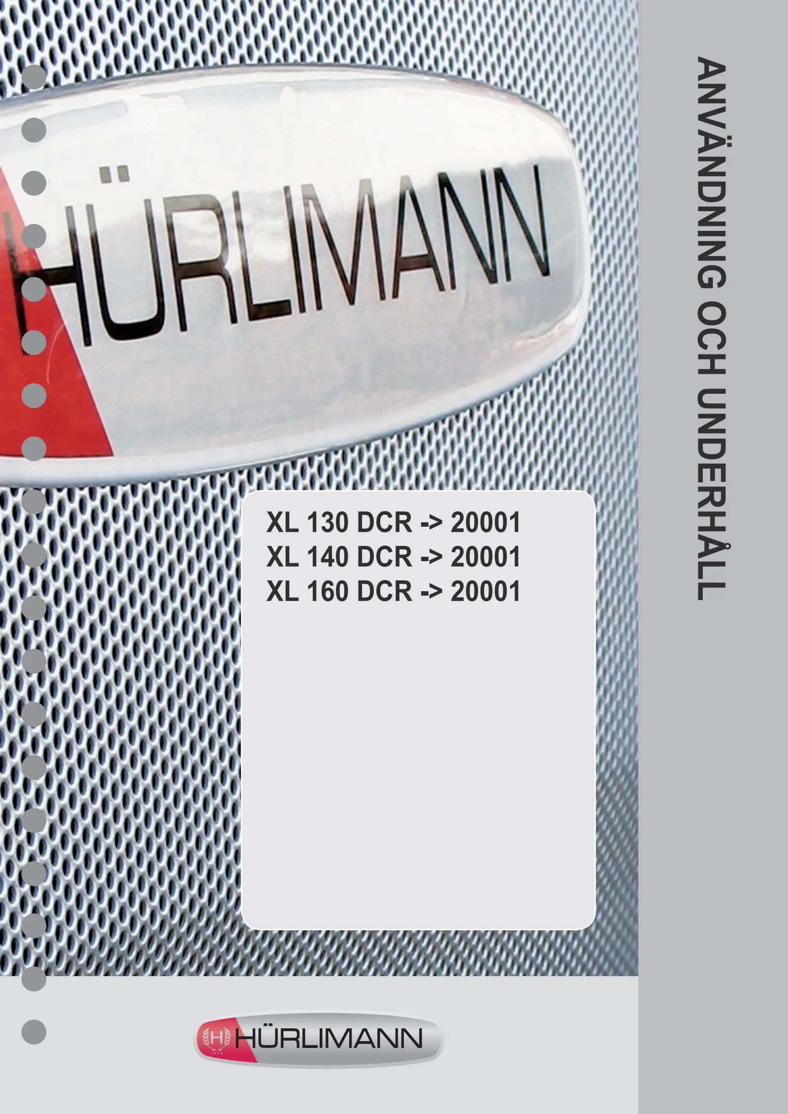 Förarhandbok: XL 130 DCR → WSXS510200TH20001 – manual cover