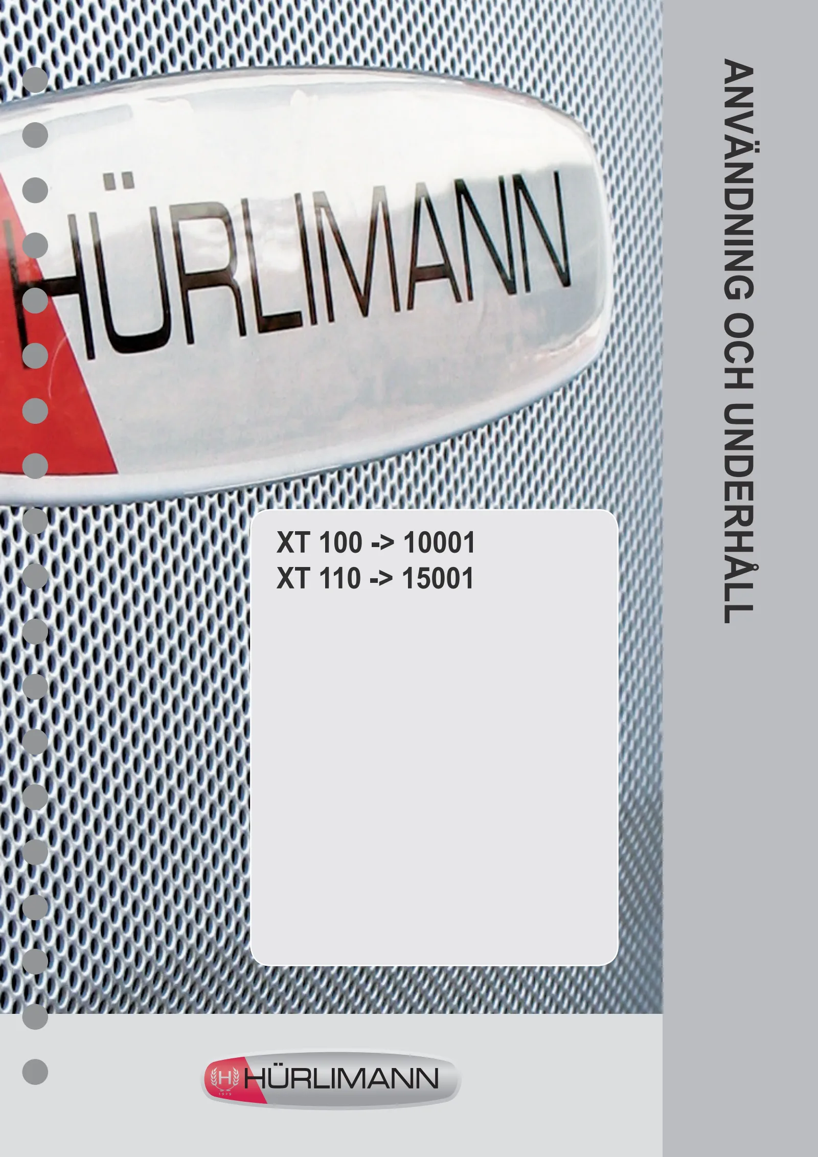 Förarhandbok: XT 100 → ZKDS9502W0TH10001