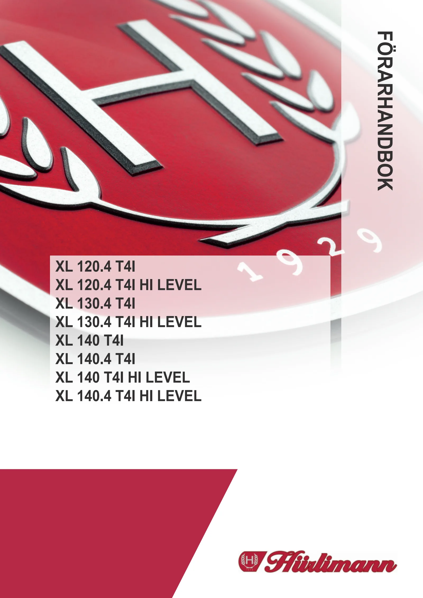 Förarhandbok: XL 120.4 T4I → WSXV260200LH50001