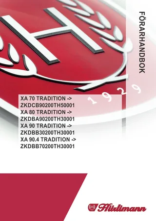 Förarhandbok: XA 70 TRADITION → ZKDCB90200TH50001 – manual cover