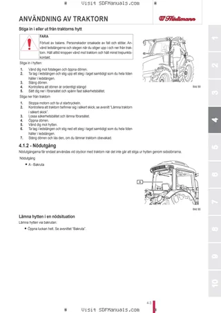 Förarhandbok: XA 70 TRADITION → ZKDCB90200TH50001 – sample manual page 1