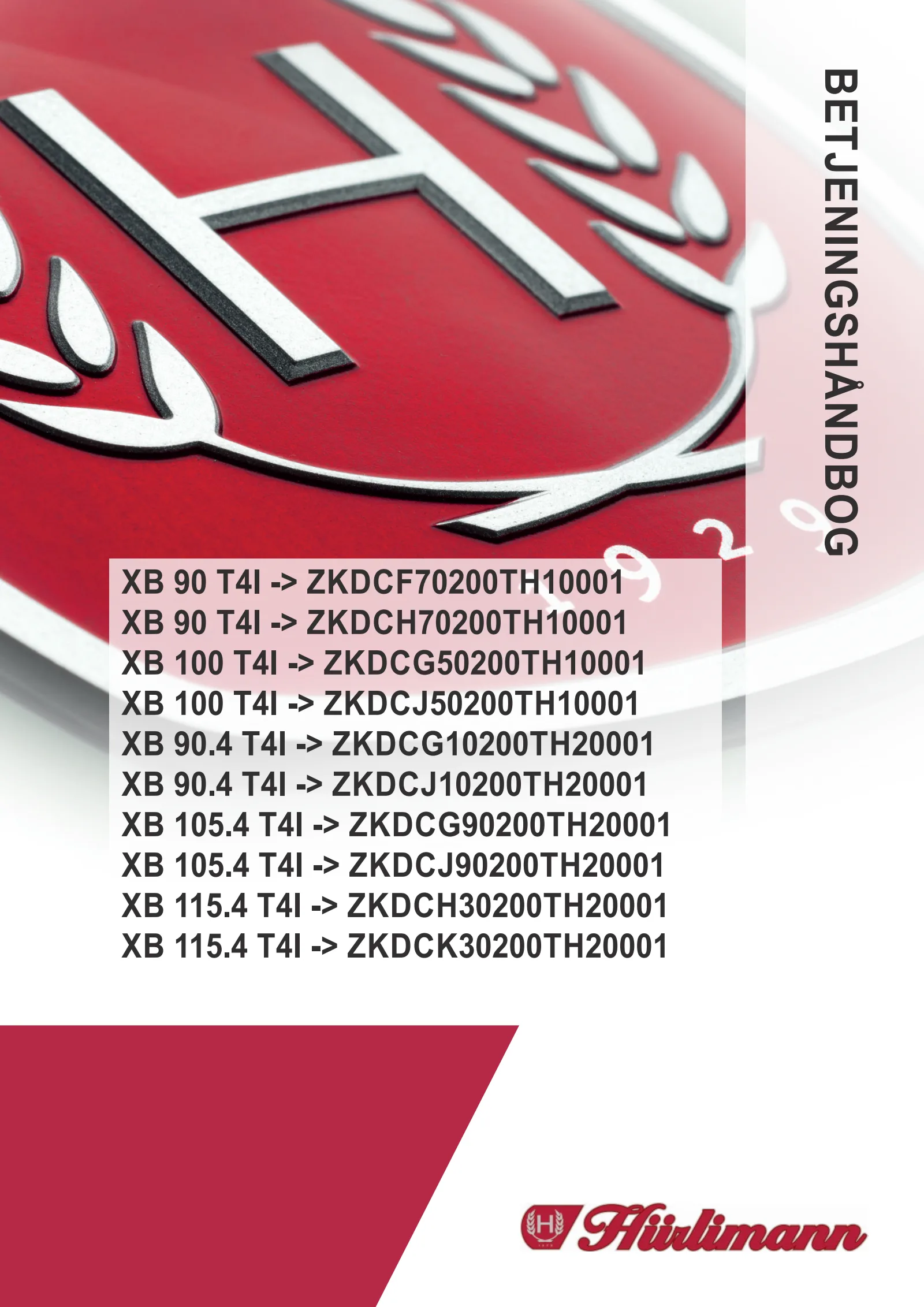 Betjeningshåndbog: XB 90 T4i → ZKDCF70200TH10001