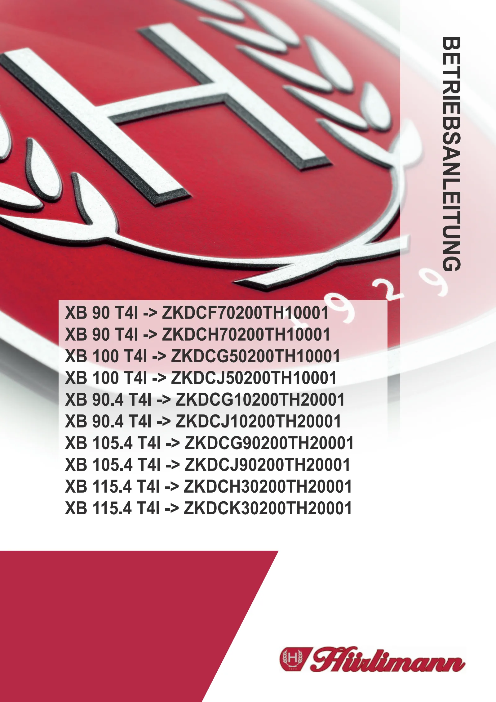 Betriebsanleitung: XB 90 T4i → ZKDCF70200TH10001