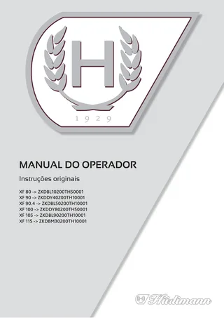 Manual do operador: XF 80 → ZKDBL10200TH50001 – manual cover