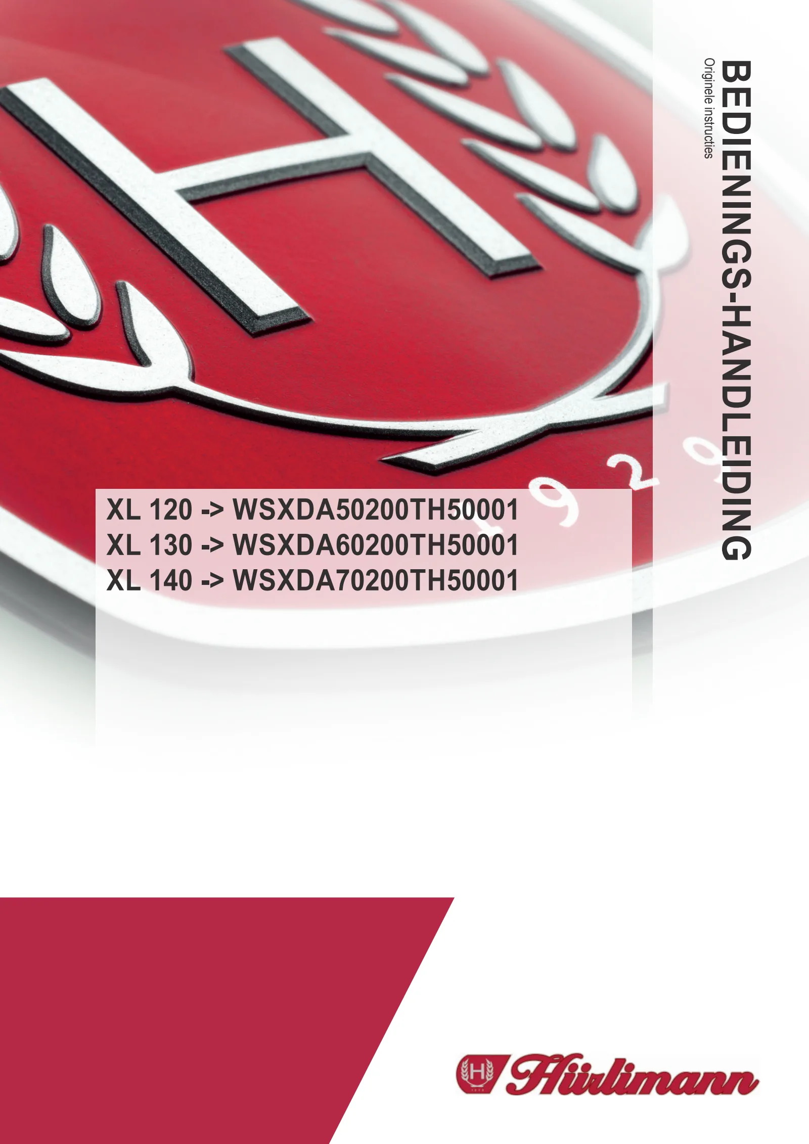 Bedieningshandleiding: XL 120 → WSXDA50200TH50001