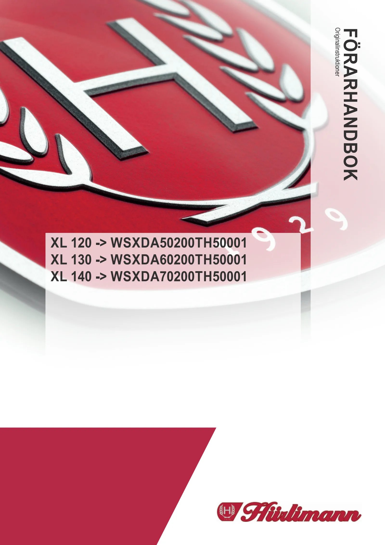 Förarhandbok: XL 120 → WSXDA50200TH50001