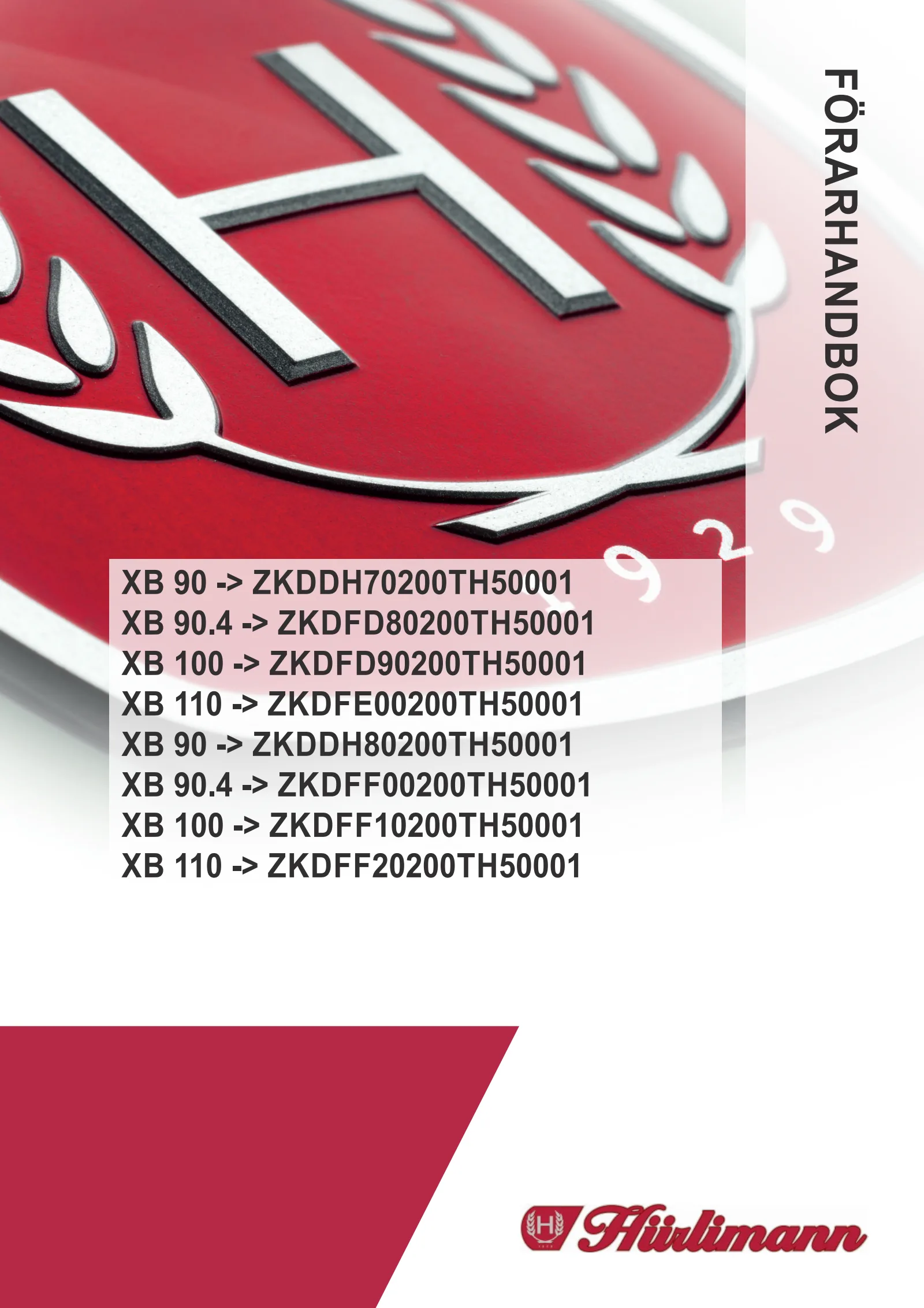 Förarhandbok: XB 90 → ZKDDH80200TH50001