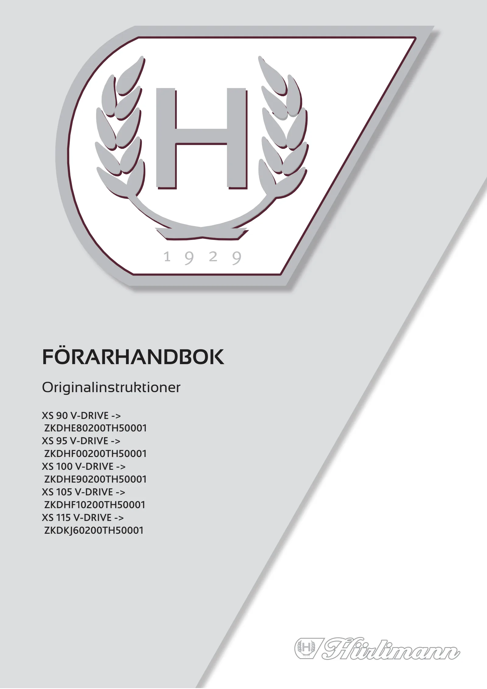 Förarhandbok: XS 90 V-DRIVE → ZKDHE80200TH50001