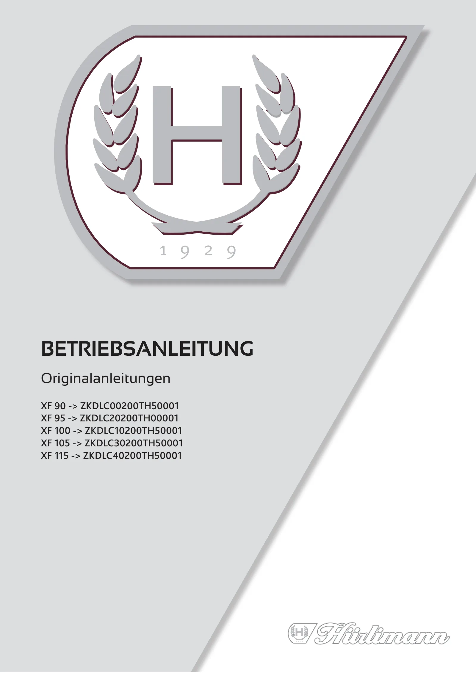 Betriebsanleitung: XF 90 → ZKDLC00200TH50001