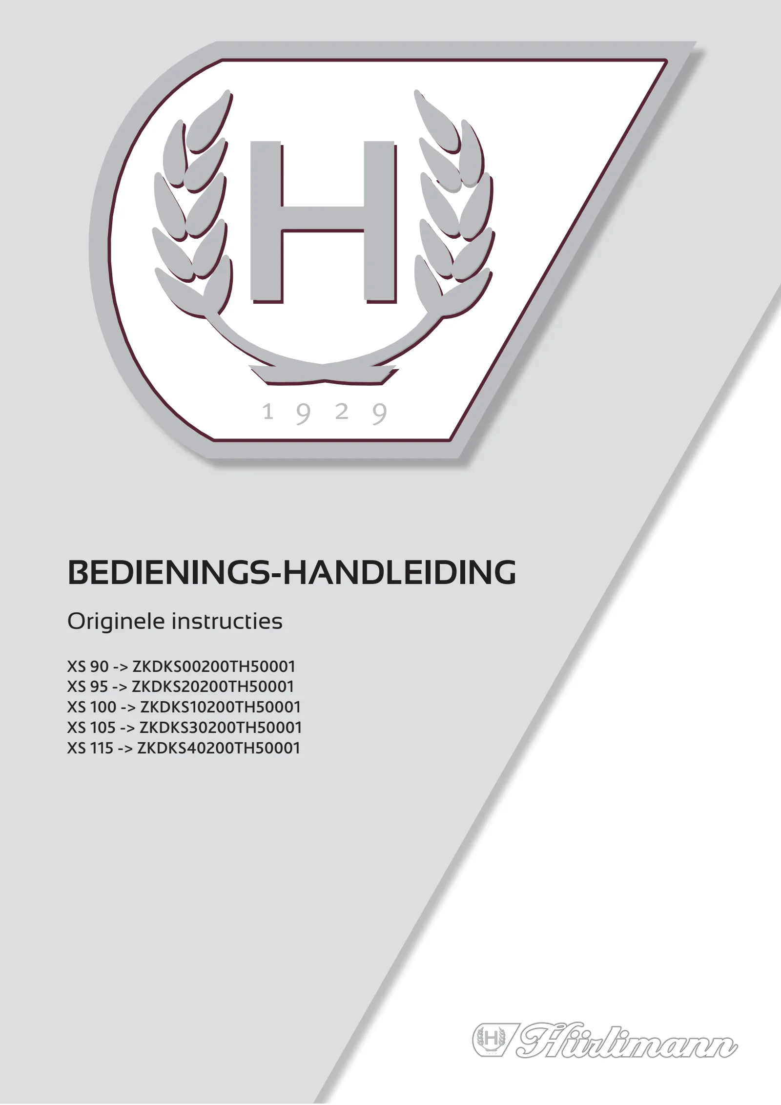 Bedieningshandleiding: XS 90 → ZKDKS00200TH50001