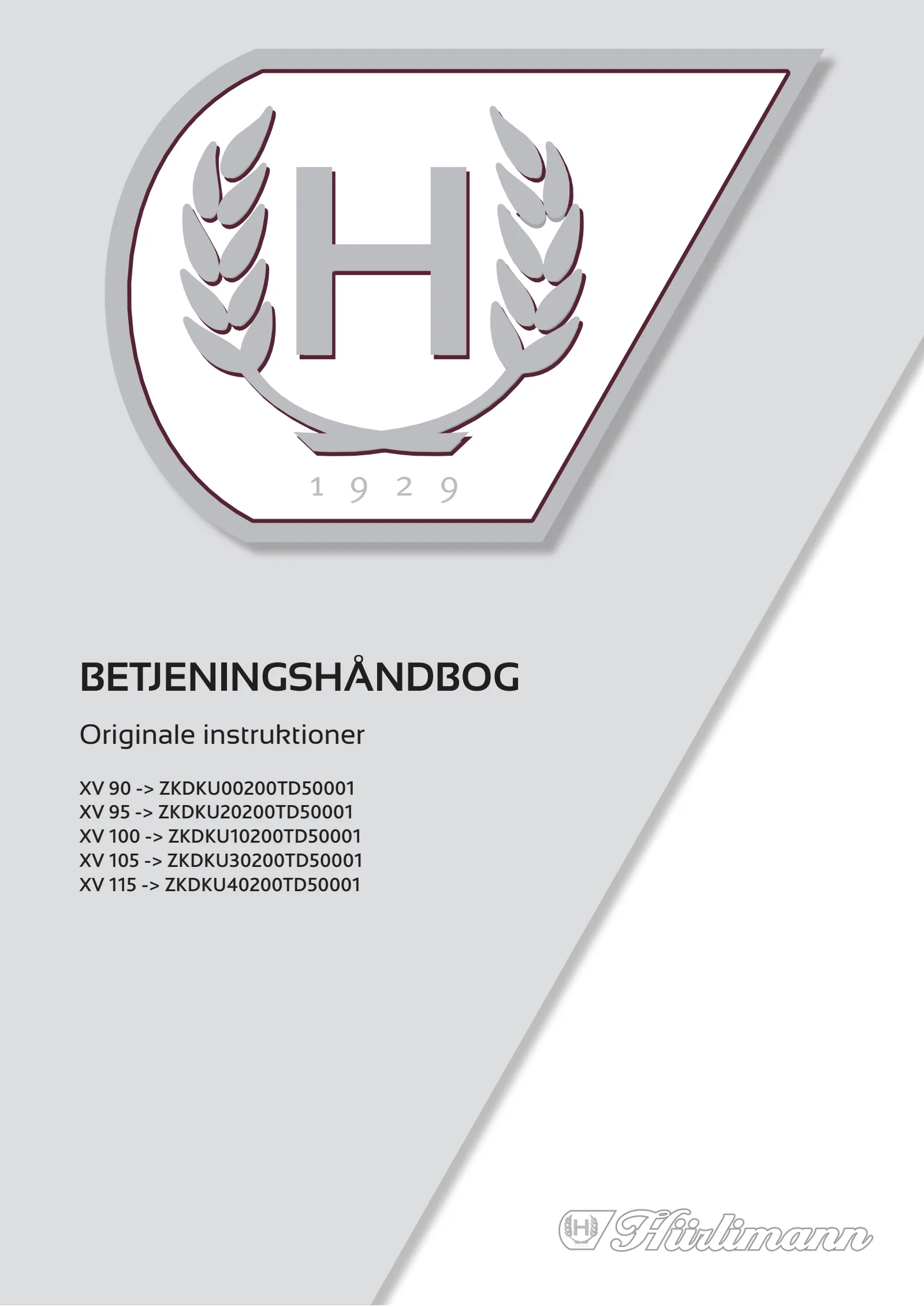 Betjeningshåndbog: XV 90 → ZKDKU00200TD50001