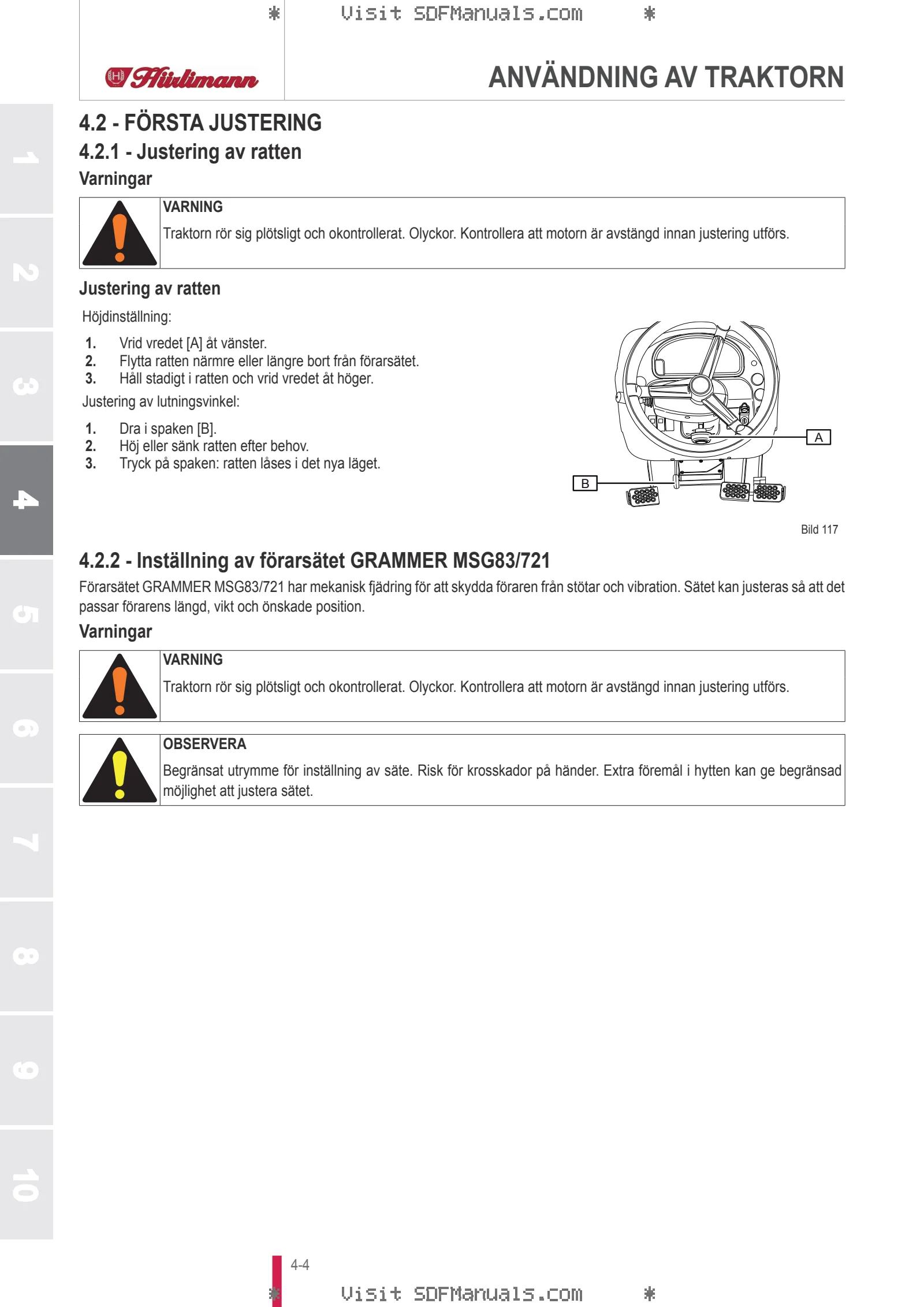 Förarhandbok: XA 95 → ZKDJU70200TH50001 – sample manual page 1