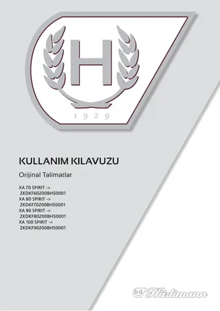 Kullanım Kılavuzu: XA 70 SPIRIT → ZKDKF60200BH50001 – manual cover