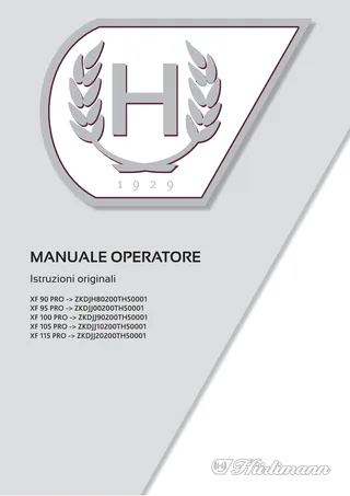 Manuale operatore: XF 90 PRO → ZKDJH80200TH50001 – manual cover