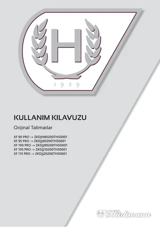 Kullanım Kılavuzu: XF 90 PRO → ZKDJH80200TH50001 – manual cover