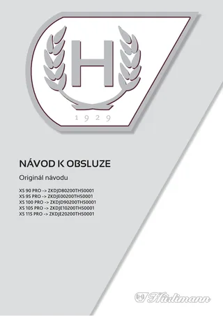 Návod k obsluze: XS 90 PRO → ZKDJD80200TH50001 – manual cover