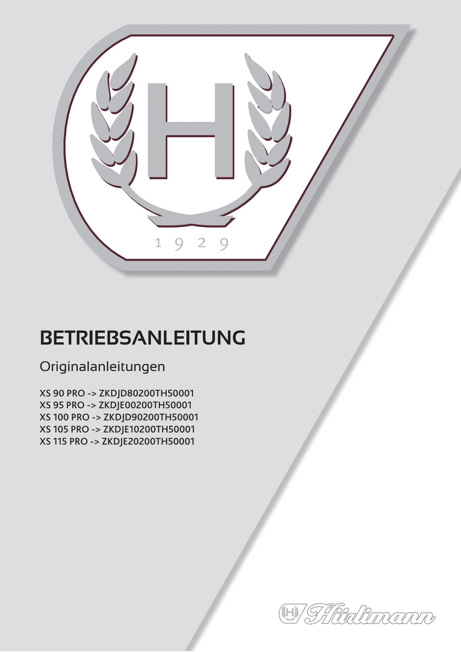 Betriebsanleitung: XS 90 PRO → ZKDJD80200TH50001