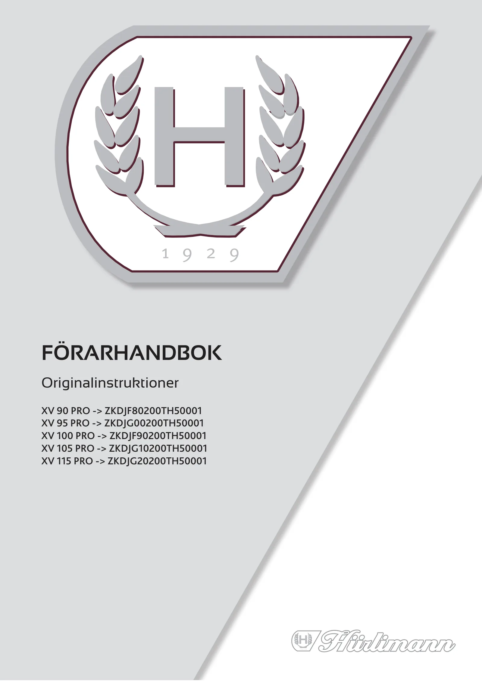 Förarhandbok: XV 90 PRO → ZKDJF80200TH50001