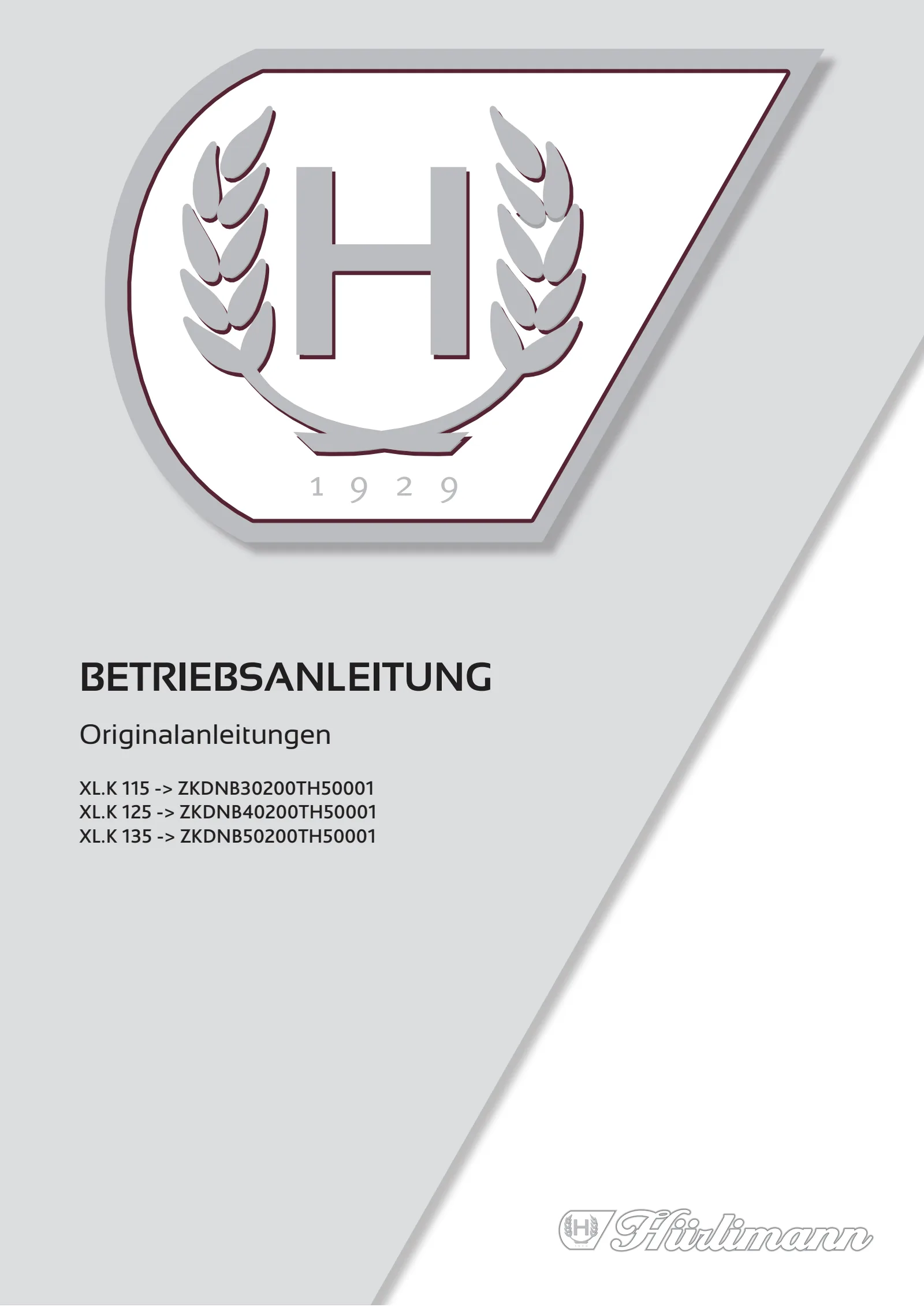 Betriebsanleitung: XL.K 115 → ZKDNB30200TH50001