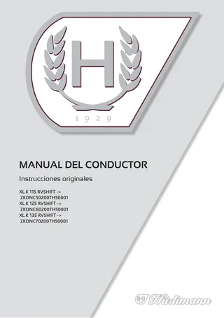 Manual del conductor: XL.K 115 RVSHIFT → ZKDNC50200TH50001 – manual cover