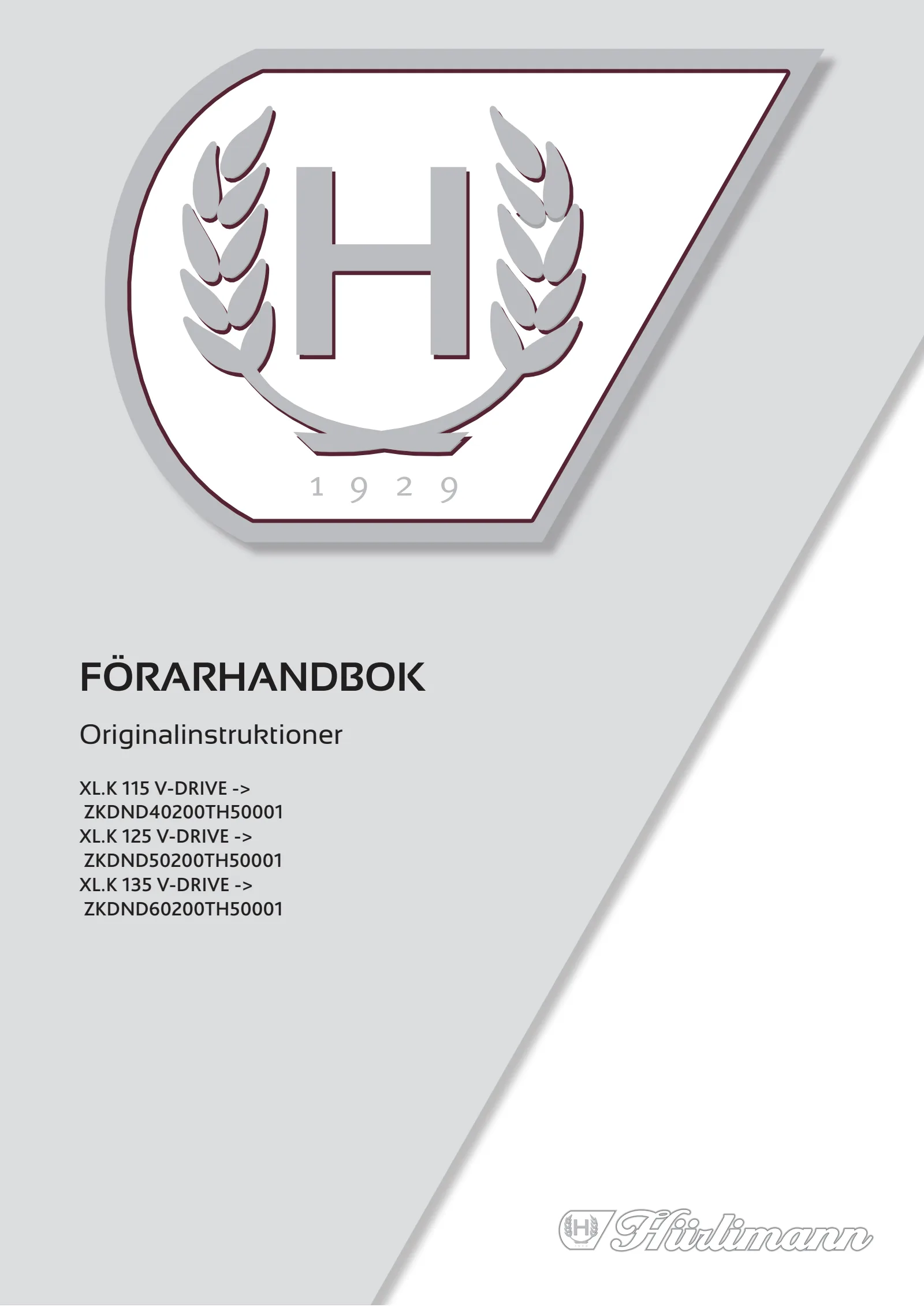 Förarhandbok: XL.K 115 V-DRIVE → ZKDND40200TH50001