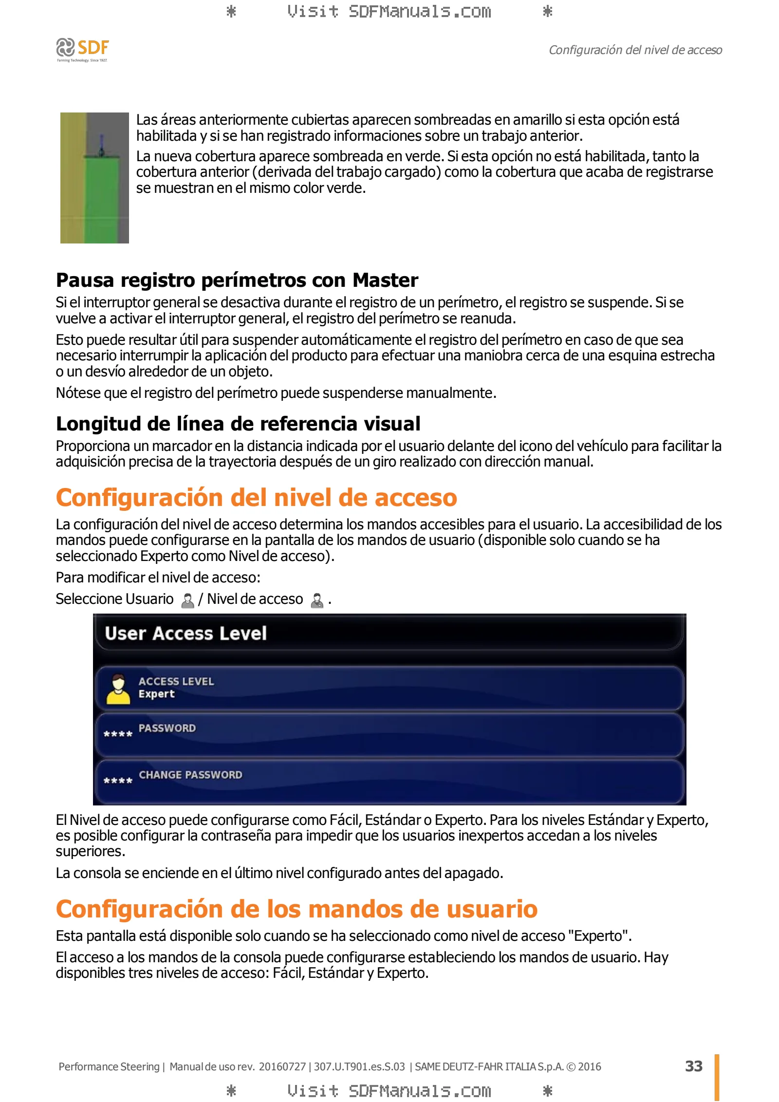 Manual del conductor: Performance Steering – sample manual page 1