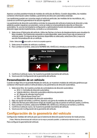 Manual del conductor: Performance Steering – sample manual page 2