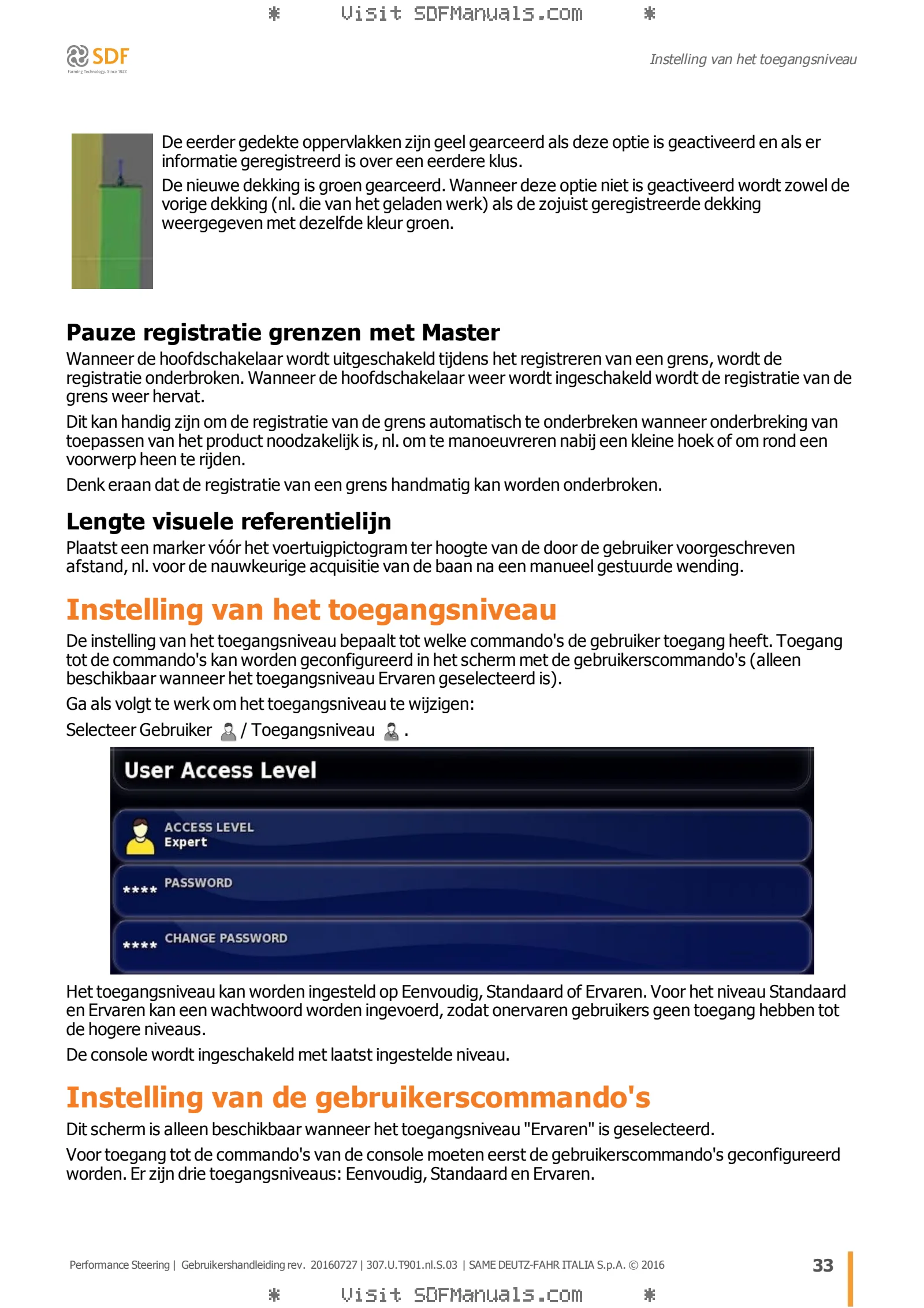 Bedieningshandleiding: Performance Steering – sample manual page 1