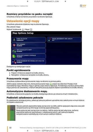 Instrukcja operatora: Performance Steering – sample manual page 1