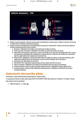 Instrukcja operatora: Performance Steering – sample manual page 2