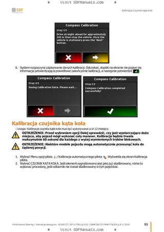 Instrukcja operatora: Performance Steering – sample manual page 3