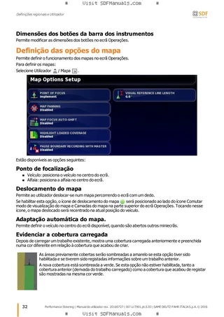 Manual do operador: Performance Steering – sample manual page 1