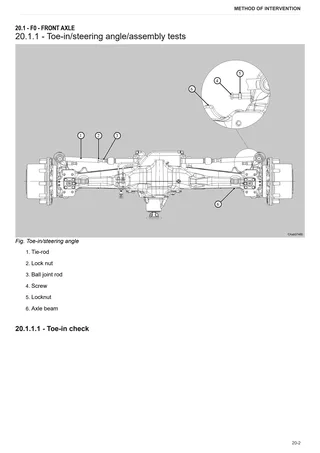Workshop Manual: CARRARO 20.45 – sample manual page 1