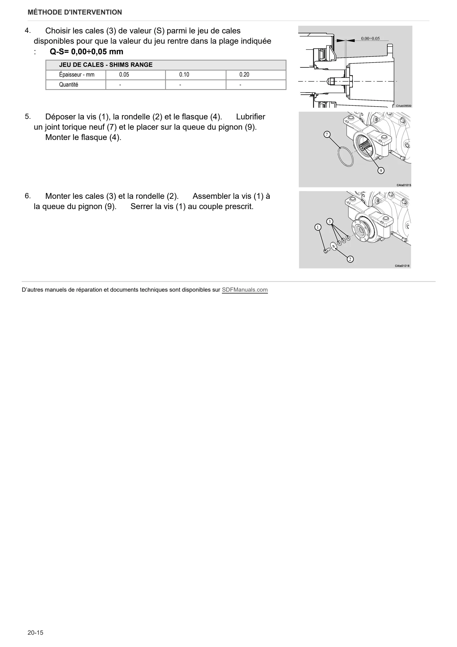 Manuel d'atelier: CARRARO 20.45 – sample manual page 2