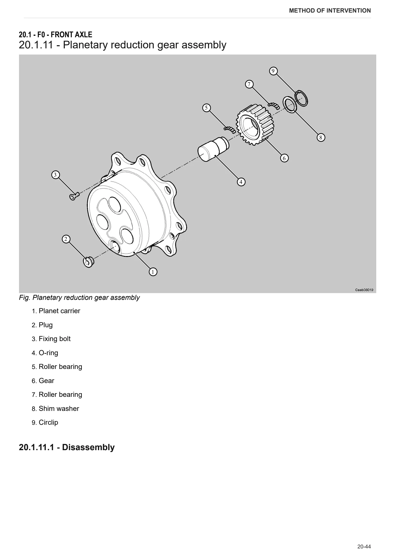 Workshop Manual: CARRARO 20.19 – sample manual page 4